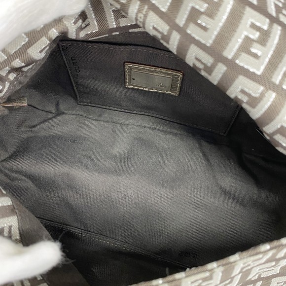 Fendi Nylon Zucchino Bucket Canvas Mamma Handbag Gray - Picture 4 of 9